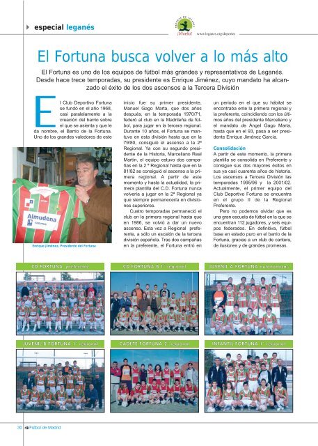 Revista fÃºtbol especial Leganes - Ayuntamiento de LeganÃ©s