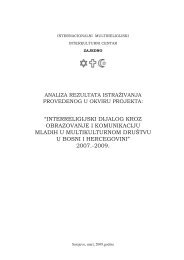 interreligijski dijalog kroz obrazovanje i komunikaciju mladih ... - IMIC