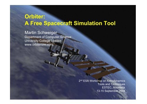13-15 Sep 2004 [PDF] - Orbiter Space Flight Simulator - UCL