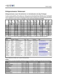 Erfolgsnachweise / Referenzen - SWS Schule fÃ¼r Wirtschaft und ...
