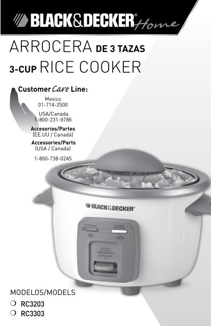 Black & Decker Home 3-Cup Rice Cooker - RC3203 New In Box
