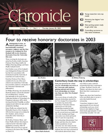 Four to receive honorary doctorates in 2003 - Communications and ...