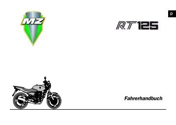 Fahrerhandbuch MZ RT 125, deutsch, Vers. 2003