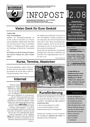 INFOPOST 02.08 - Reiterverein Wolfratshausen e.V.