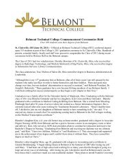 Belmont Technical College Commencement Ceremonies Held