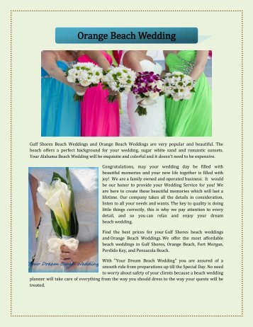 Orange Beach Wedding