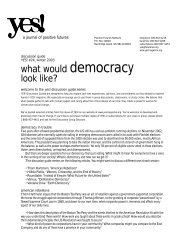 Discussion Guide ,Democracy, 68kb - YES! Magazine