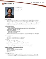 Tamara Y. Fountain Areas of Practice Professional ... - Lane Powell PC