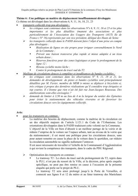 rapport d'enquÃªte - Issy-les-Moulineaux