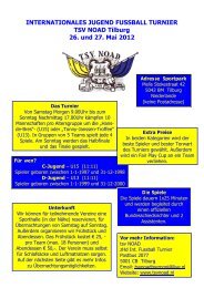 INTERNATIONALES JUGEND FUSSBALL TURNIER TSV NOAD ...