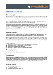 Macro Economics - game solution ag