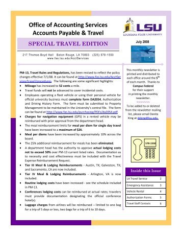 Office of Accounting Services Accounts Payable & Travel
