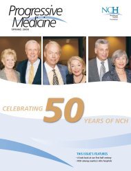 CELEBRATING YEARS OF NCH - NCH Healthcare System