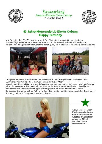Vereinszeitung - Motorradfreunde Ebern - Coburg