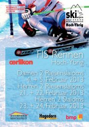 FIS Rennen - Ski alpin regionales Leistungszentrum Hoch-Ybrig