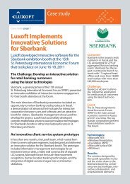 Luxoft Implements Innovative Solutions for Sberbank