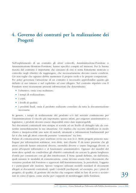 Governo dei Contratti ICT - Archivio CNIPA