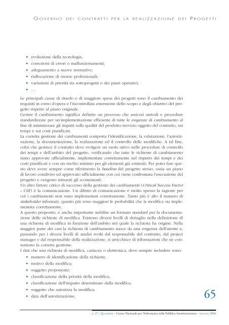 Governo dei Contratti ICT - Archivio CNIPA