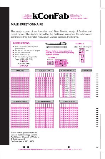 MALE QUESTIONNAIRE - kConFab