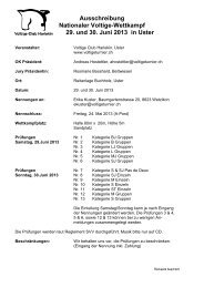 Ausschreibung für unser Turnier - Voltige-Turnier Uster
