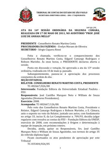 continuidade - Tribunal de Contas do Estado de SÃ£o Paulo