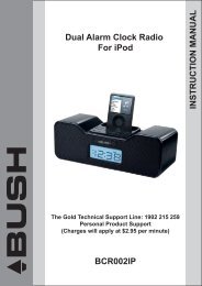 Dual Alarm Clock Radio For iPod BCR002IP - Bush Australia