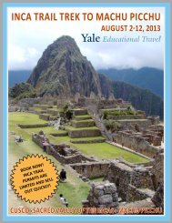 Inca TraIl Trek To Machu PIcchu - Yale University
