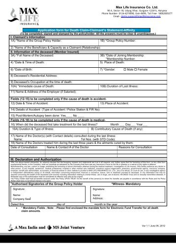 death claim form the death intimation cum claim form ing vysya life insurance death claim form the death intimation cum claim form ing vysya life insurance