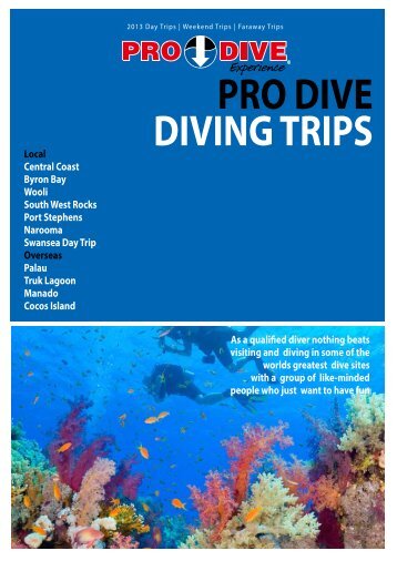 PRO DIVE DIVING TRIPS - Online Scuba Diving Booking System