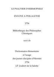 LE PSAUTIER D'HERMOPHILE ENVOYE A PHILALETHE 1754 ...