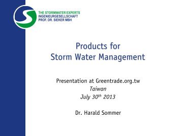 Products for Storm Water Management