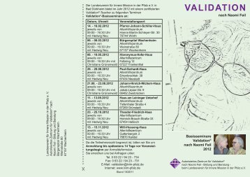 VALIDATION - Landesverein für Innere Mission in der Pfalz eV