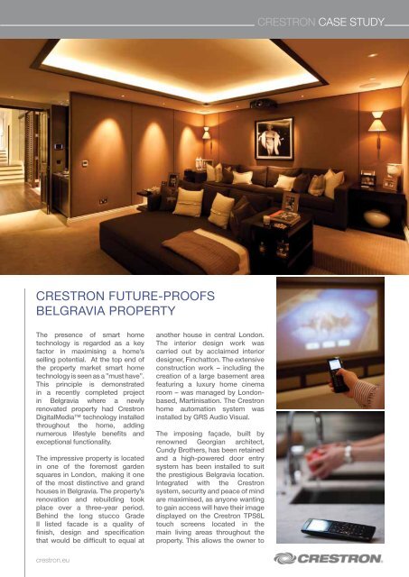 Case Study Belgravia Square Lowres Pdf Crestron