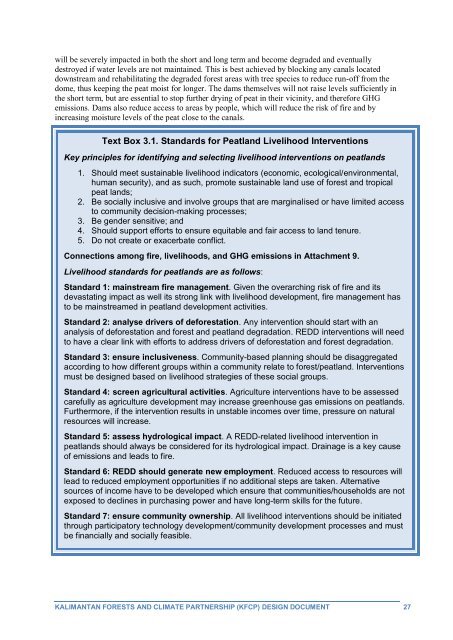 Kalimantan Forests and Climate Partnership (KFCP) Design ...