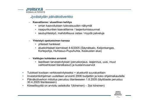 PÃ¤ivÃ¤kotiverkon kehittÃ¤missuunnitelma (PDF, 230Kb) - JyvÃ¤skylÃ¤n ...