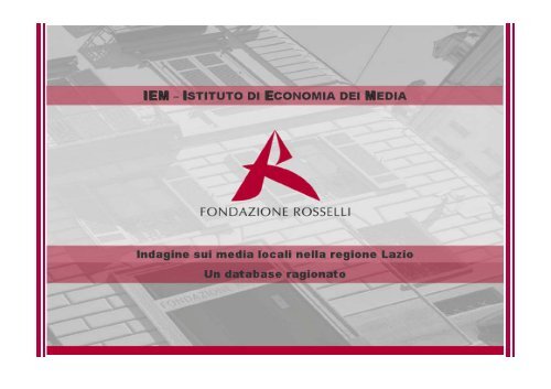 Indagine Sui Media Locali Nella Regione Corecom Lazio