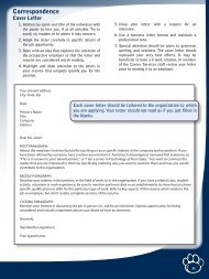 Cover Letters - Student Affairs