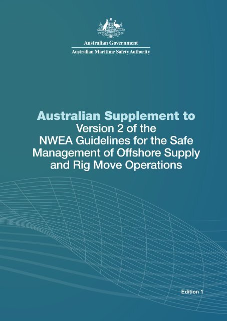 Australian Supplement to - Australian Maritime Safety Authority
