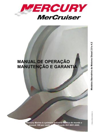 MANUAL DE OPERAÇÃO MANUTENÇÃO E GARANTIA - Mercury