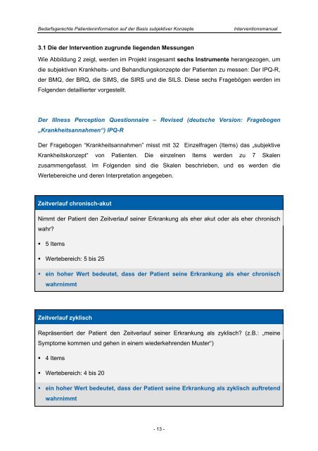 Interventionsmanual - Chronische Krankheiten und ...