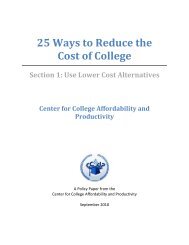 25 Ways to Reduce the Cost of College Section 1 - The Center for ...