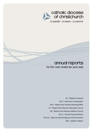 2010 Annual Report.pdf - Catholic Diocese of Christchurch