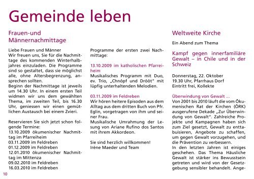 r e f o r m i e r t e - Evangelisch reformierte Kirchgemeinde Muttenz