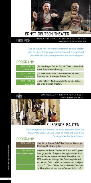 HTN Programm 2004 - Hamburger Theaternacht