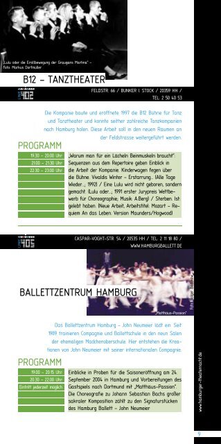 HTN Programm 2004 - Hamburger Theaternacht