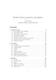 Number theory, geometry and algebra - Dynamics-approx.jku.at