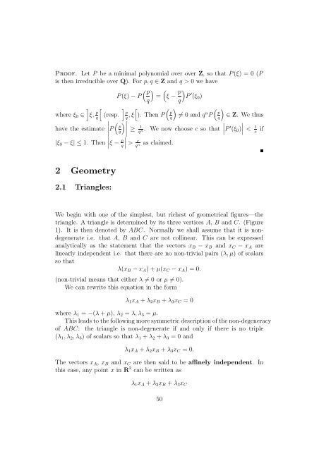 Number theory, geometry and algebra - Dynamics-approx.jku.at