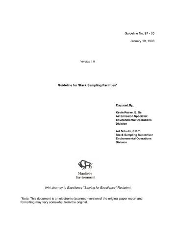 Guideline for Stack Sampling Facilities