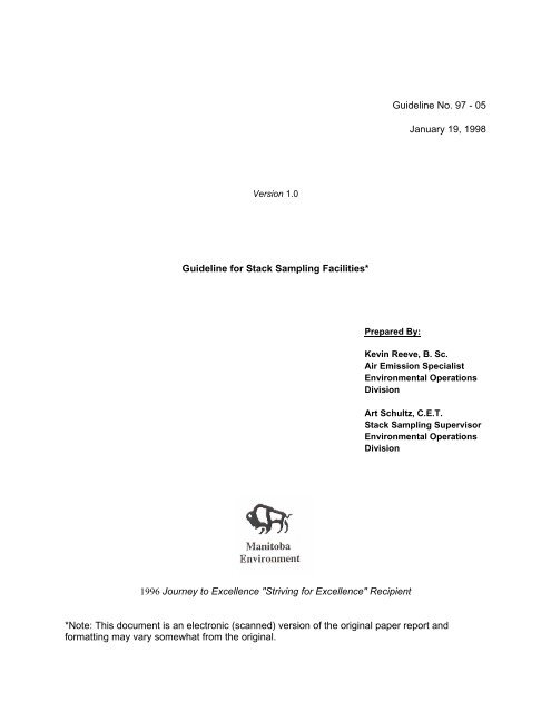 Guideline for Stack Sampling Facilities