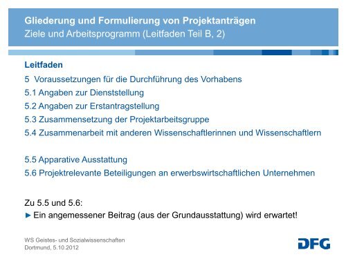 Gliederung und Formulierung von ProjektantrÃ¤gen